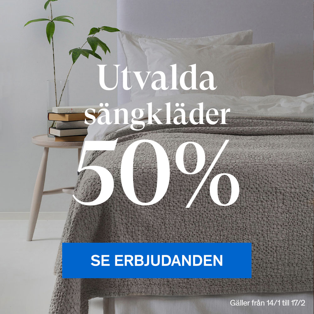 Utvalda sängkläder 50%.